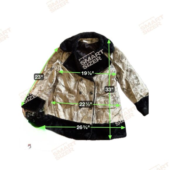 Vintage 70s Woman’s Coat Crushed Velvet Faux Fur A Frame ILGWU Union Made USA - Picture 5 of 5